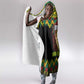 Black Jamaican Christmas Hooded Blanket Reggae Lion With Kente Pattern