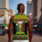 Black Jamaican Christmas Men Tank Top Reggae Lion With Kente Pattern