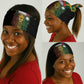 Black Jamaican Christmas Neck Gaiter Reggae Lion Kente Pattern LT18