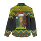 Black Jamaican Christmas Women Casual Shirt Reggae Lion With Kente Pattern LT18