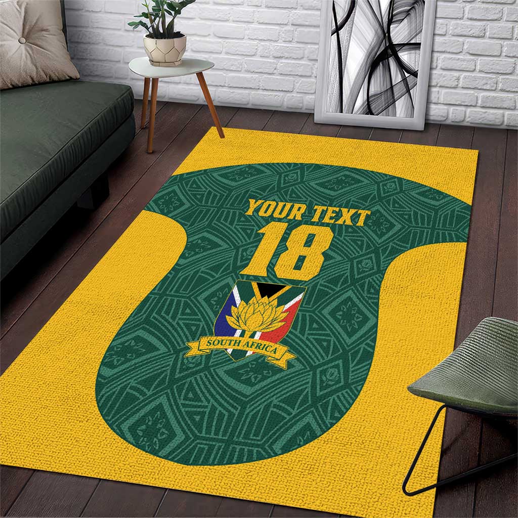 Custom South Africa Soccer Area Rug Bafana Bafana Spirit African ...