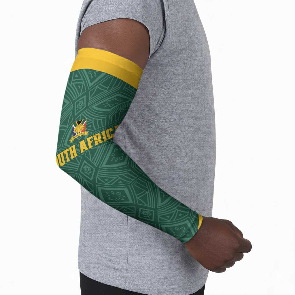 Custom South Africa Soccer Arm Sleeves Bafana Bafana Spirit African Pattern - African Pride