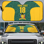 Custom South Africa Soccer Auto Sun Shade Bafana Bafana Spirit African Pattern - African Pride