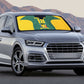 Custom South Africa Soccer Auto Sun Shade Bafana Bafana Spirit African Pattern - African Pride