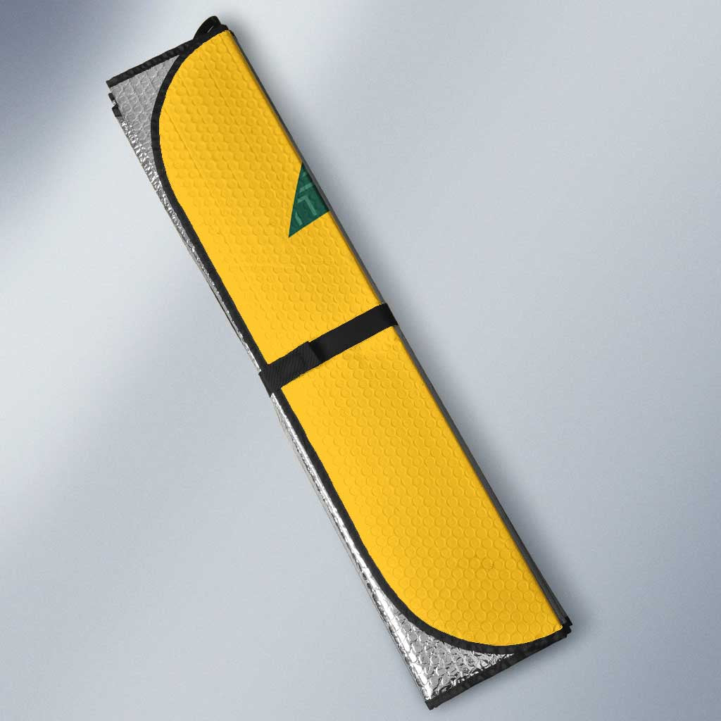 Custom South Africa Soccer Auto Sun Shade Bafana Bafana Spirit African Pattern - African Pride