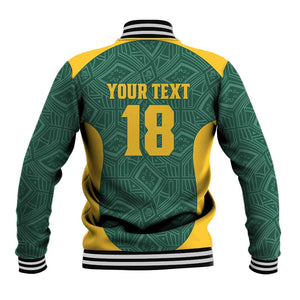 Custom South Africa Soccer Baseball Jacket Bafana Bafana Spirit African Pattern - African Pride