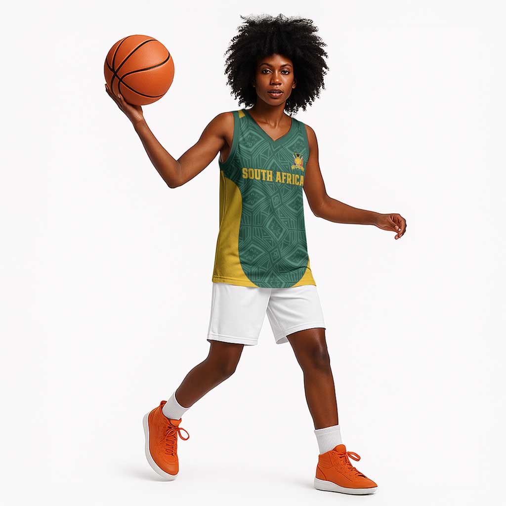 Custom South Africa Soccer Basketball Jersey Bafana Bafana Spirit African Pattern - African Pride