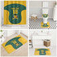 Custom South Africa Soccer Bathroom Set Bafana Bafana Spirit African Pattern - African Pride