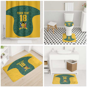 Custom South Africa Soccer Bathroom Set Bafana Bafana Spirit African Pattern - African Pride