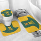 Custom South Africa Soccer Bathroom Set Bafana Bafana Spirit African Pattern - African Pride