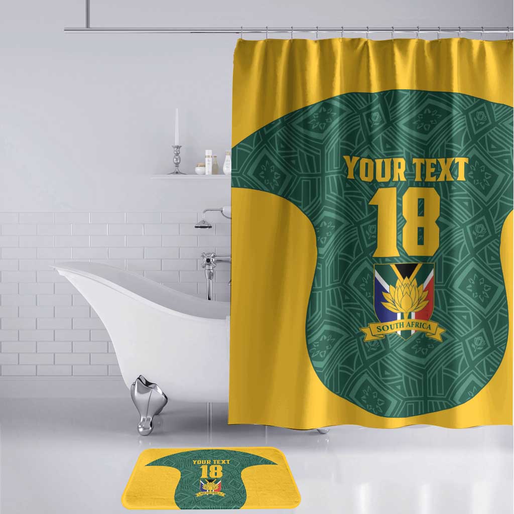 Custom South Africa Soccer Bathroom Set Bafana Bafana Spirit African Pattern - African Pride