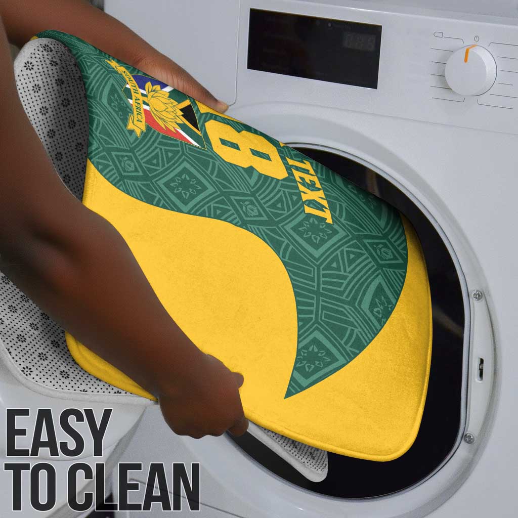 Custom South Africa Soccer Bathroom Set Bafana Bafana Spirit African Pattern - African Pride
