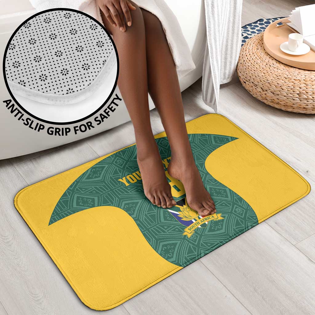 Custom South Africa Soccer Bathroom Set Bafana Bafana Spirit African Pattern - African Pride