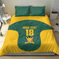 Custom South Africa Soccer Bedding Set Bafana Bafana Spirit African Pattern - African Pride
