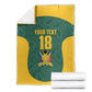 Custom South Africa Soccer Blanket Bafana Bafana Spirit African Pattern - African Pride