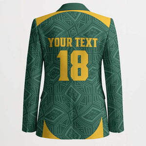 Custom South Africa Soccer Blazer Bafana Bafana Spirit African Pattern - African Pride