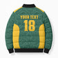 Custom South Africa Soccer Bomber Puffer Jacket Bafana Bafana Spirit African Pattern - African Pride