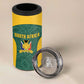 Custom South Africa Soccer 4 in 1 Can Cooler Tumbler Bafana Bafana Spirit African Pattern - African Pride