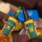 Custom South Africa Soccer 4 in 1 Can Cooler Tumbler Bafana Bafana Spirit African Pattern - African Pride
