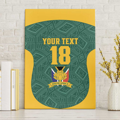 Custom South Africa Soccer Canvas Wall Art Bafana Bafana Spirit African Pattern - African Pride