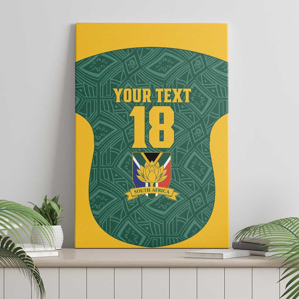 Custom South Africa Soccer Canvas Wall Art Bafana Bafana Spirit African Pattern - African Pride