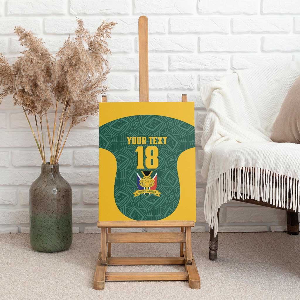 Custom South Africa Soccer Canvas Wall Art Bafana Bafana Spirit African Pattern - African Pride