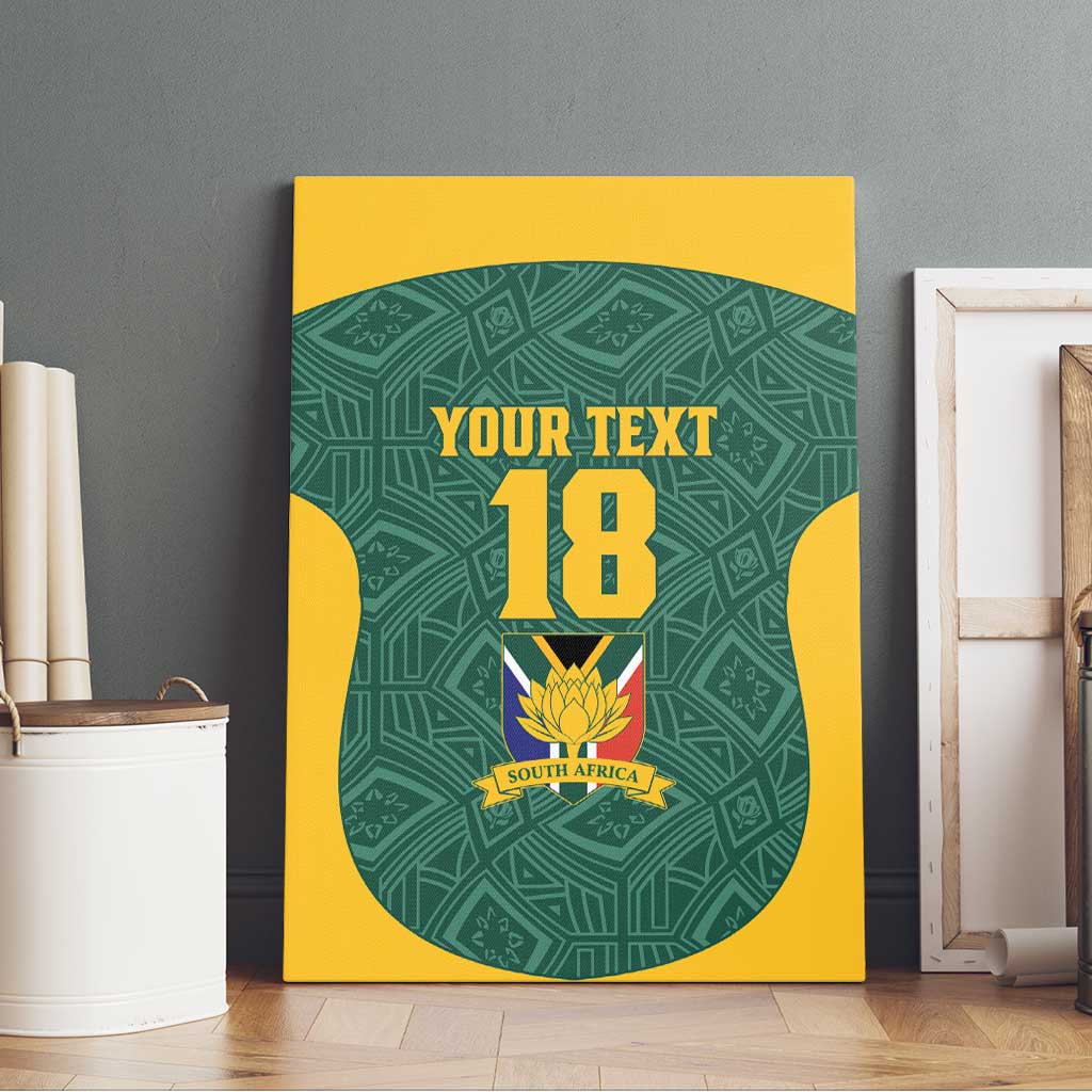 Custom South Africa Soccer Canvas Wall Art Bafana Bafana Spirit African Pattern - African Pride