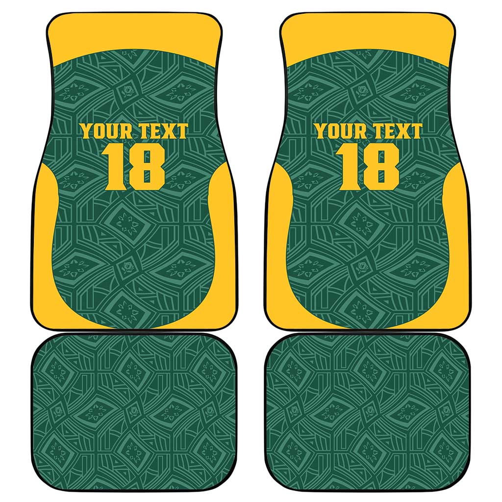 Custom South Africa Soccer Car Mats Bafana Bafana Spirit African Pattern - African Pride