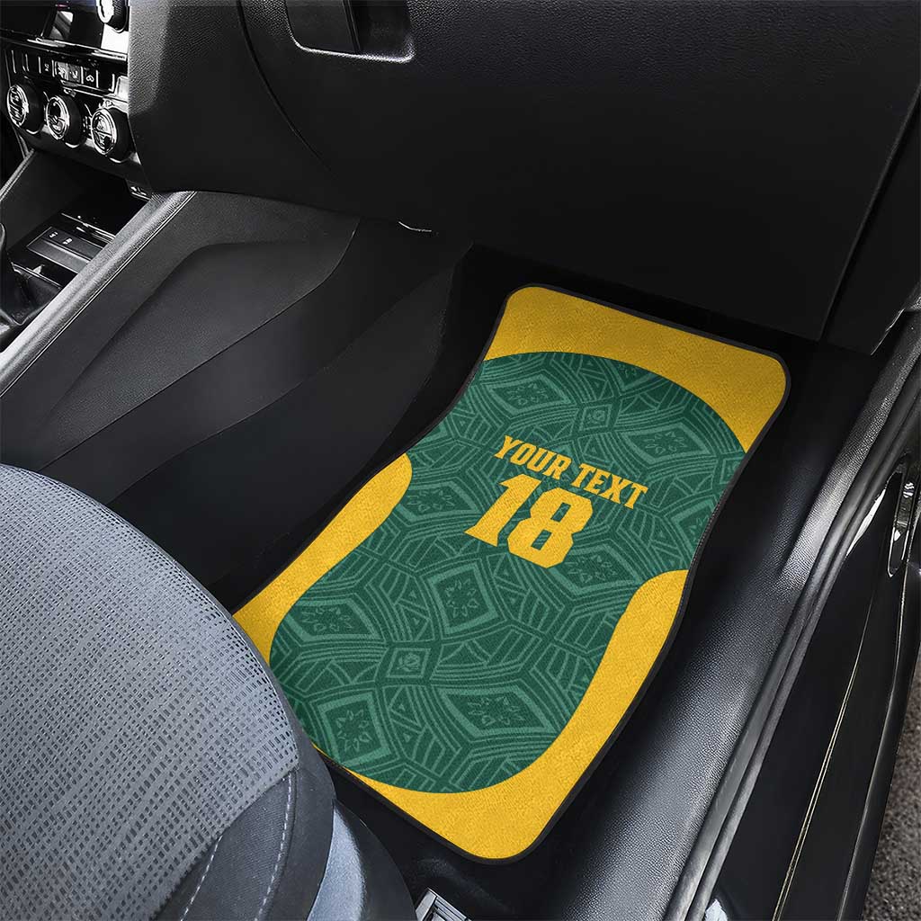 Custom South Africa Soccer Car Mats Bafana Bafana Spirit African Pattern - African Pride