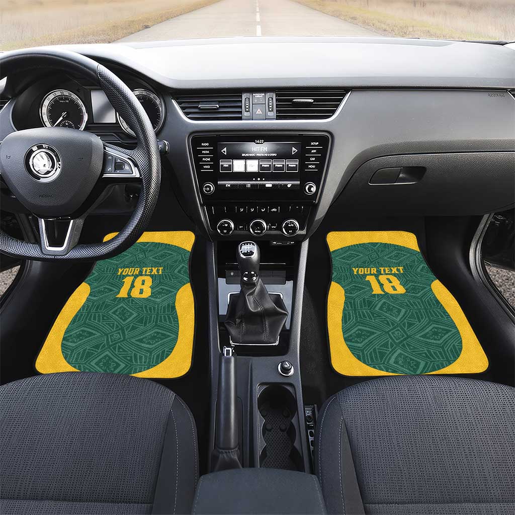 Custom South Africa Soccer Car Mats Bafana Bafana Spirit African Pattern - African Pride