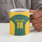 Custom South Africa Soccer Ceramic Mug Bafana Bafana Spirit African Pattern - African Pride