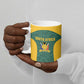 Custom South Africa Soccer Ceramic Mug Bafana Bafana Spirit African Pattern - African Pride