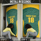Custom South Africa Soccer Door Cover Bafana Bafana Spirit African Pattern - African Pride