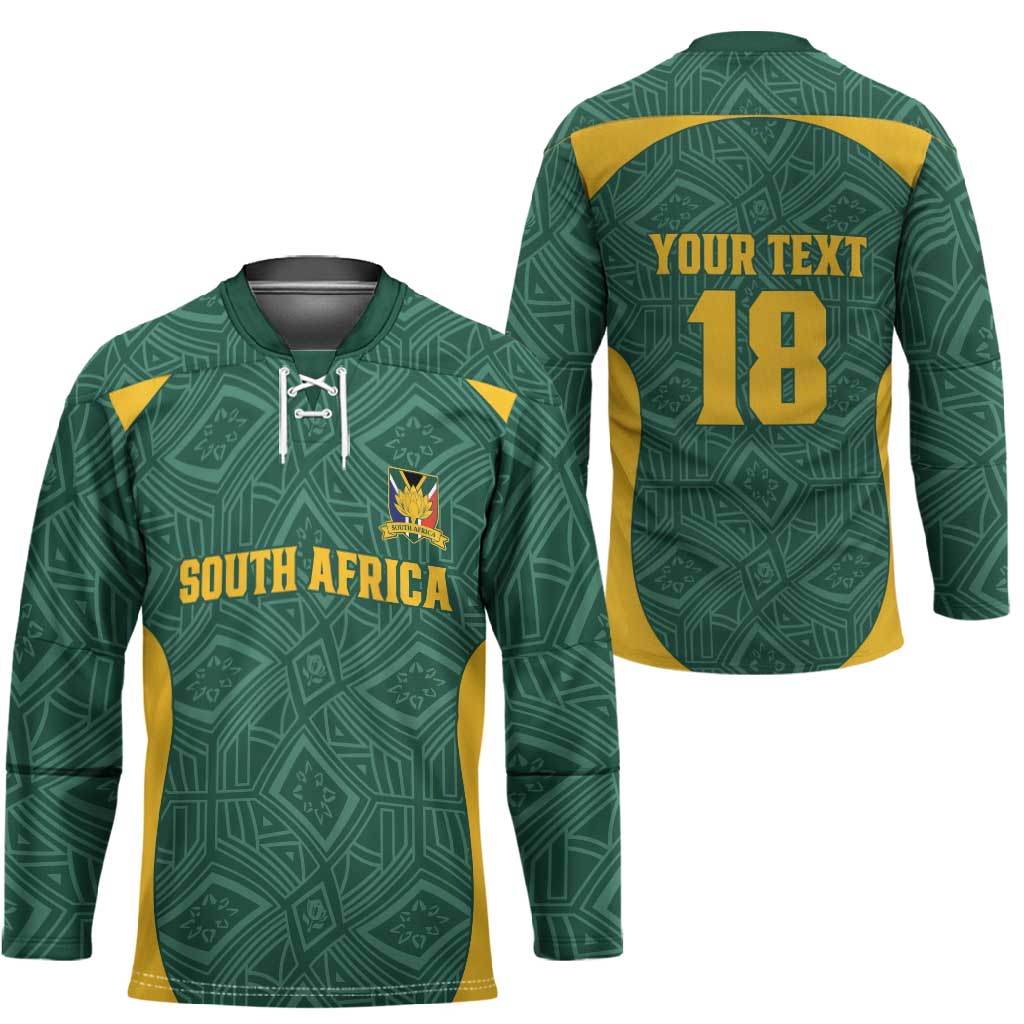 Custom South Africa Soccer Hockey Jersey Bafana Bafana Spirit African Pattern - African Pride