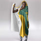 Custom South Africa Soccer Hooded Blanket Bafana Bafana Spirit African Pattern - African Pride