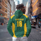 Custom South Africa Soccer Hoodie Bafana Bafana Spirit African Pattern - African Pride