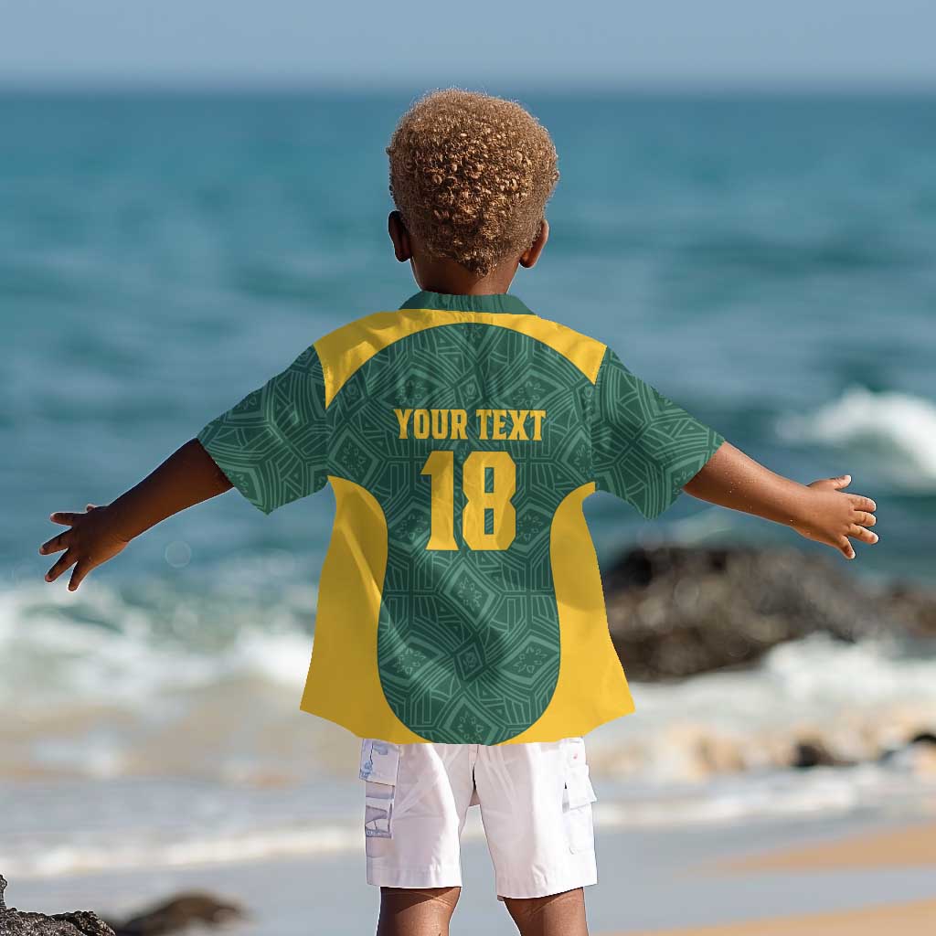 Custom South Africa Soccer Kid Hawaiian Shirt Bafana Bafana Spirit African Pattern - African Pride