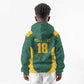 Custom South Africa Soccer Kid Hoodie Bafana Bafana Spirit African Pattern - African Pride