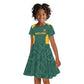 Custom South Africa Soccer Kid Short Sleeve Dress Bafana Bafana Spirit African Pattern - African Pride