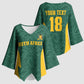 Custom South Africa Soccer Kimono Sleeve Blouse Bafana Bafana Spirit African Pattern - African Pride
