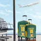 Custom South Africa Soccer Luggage Cover Bafana Bafana Spirit African Pattern - African Pride