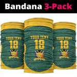 Custom South Africa Soccer Neck Gaiter Bafana Bafana Spirit African Pattern - African Pride