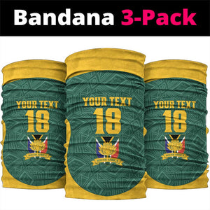 Custom South Africa Soccer Neck Gaiter Bafana Bafana Spirit African Pattern - African Pride