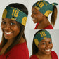 Custom South Africa Soccer Neck Gaiter Bafana Bafana Spirit African Pattern - African Pride