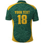 Custom South Africa Soccer Polo Shirt Bafana Bafana Spirit African Pattern - African Pride