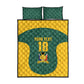 Custom South Africa Soccer Quilt Bed Set Bafana Bafana Spirit African Pattern - African Pride