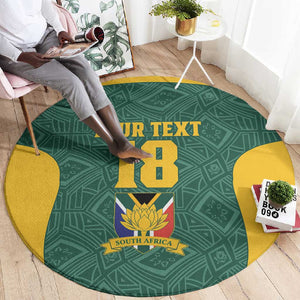 Custom South Africa Soccer Round Carpet Bafana Bafana Spirit African Pattern - African Pride