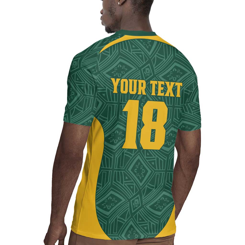 Custom South Africa Soccer Rugby Jersey Bafana Bafana Spirit African Pattern - African Pride