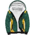 Custom South Africa Soccer Sherpa Hoodie Bafana Bafana Spirit African Pattern - African Pride