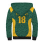 Custom South Africa Soccer Sherpa Hoodie Bafana Bafana Spirit African Pattern - African Pride